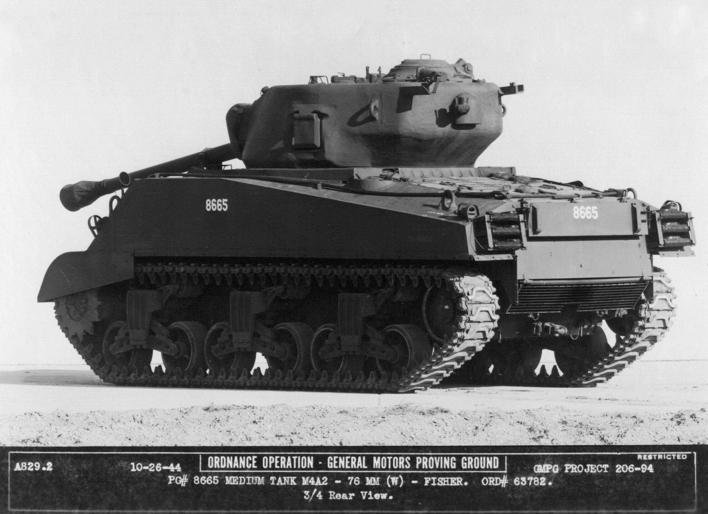 An M4A2 Sherman with a 76 mm gun.