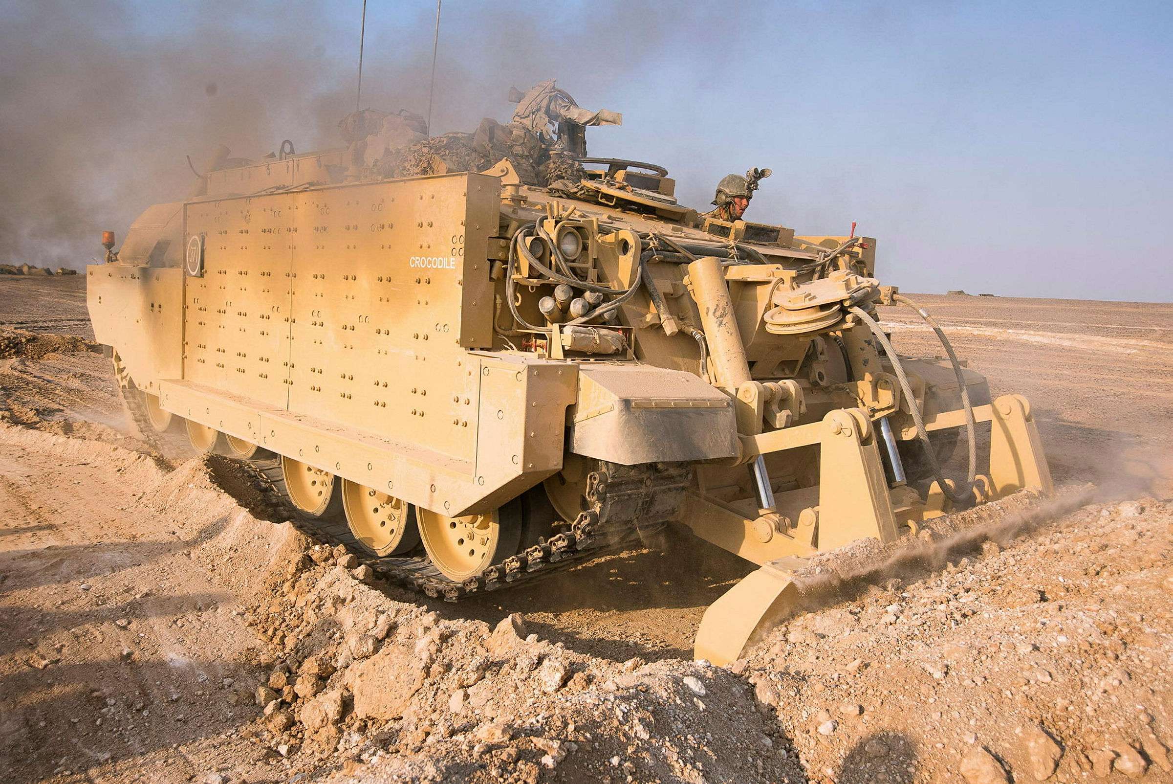 A CRARRV moving earth in Oman.