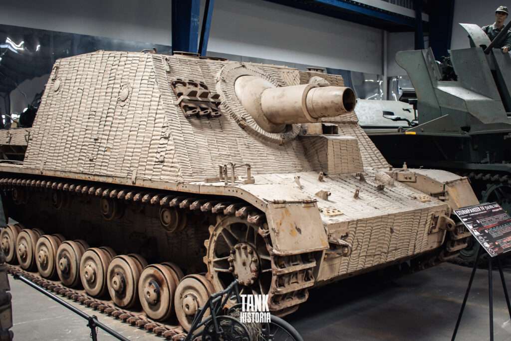 A Sturmpanzer IV in the Saumur tank museum.
