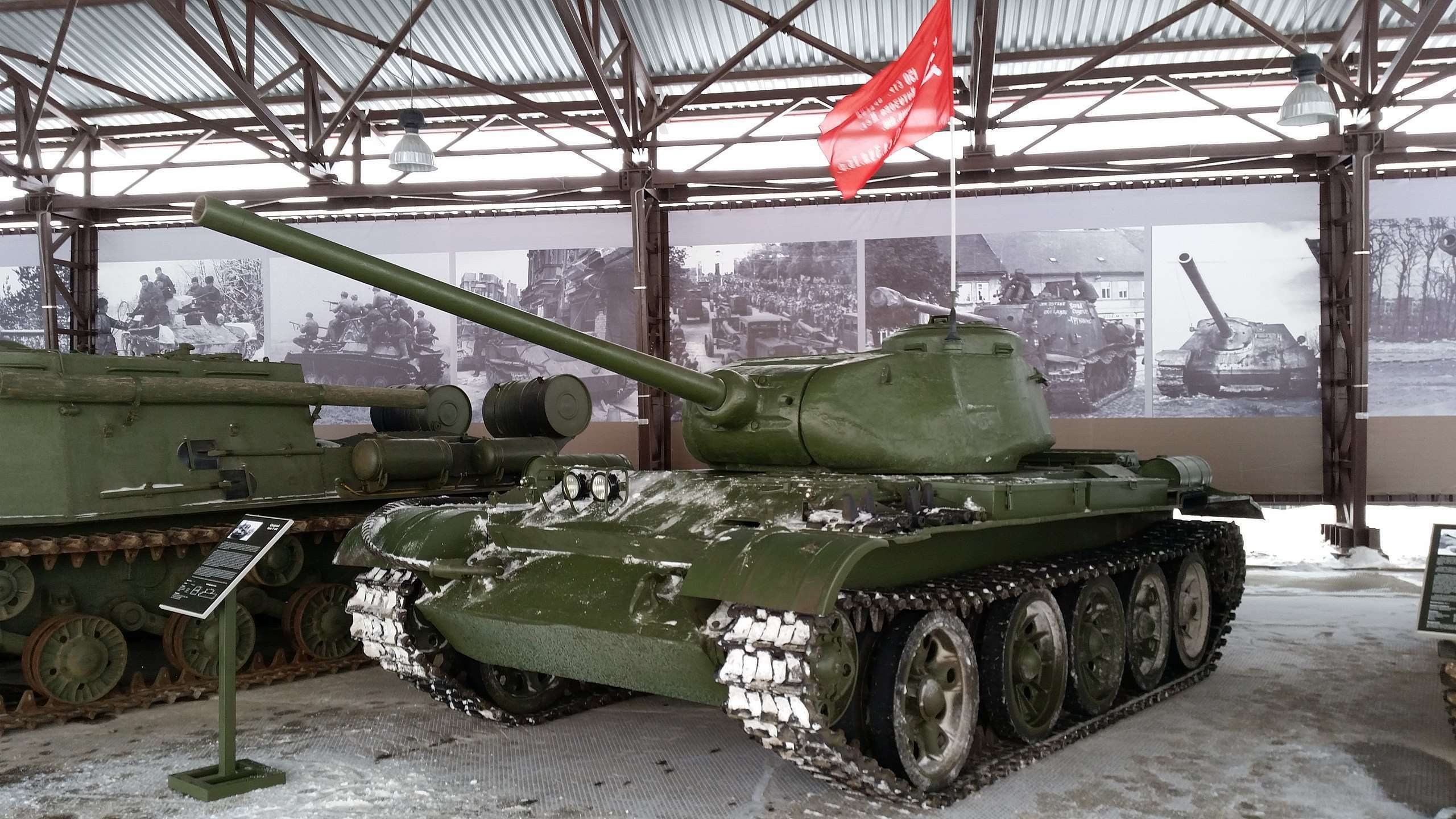 T-44 tank with later running gear.