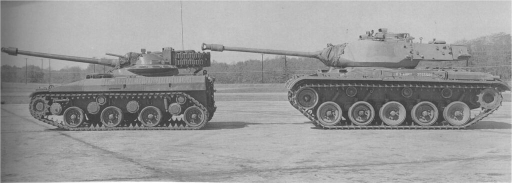 T92 and M41 back to back.