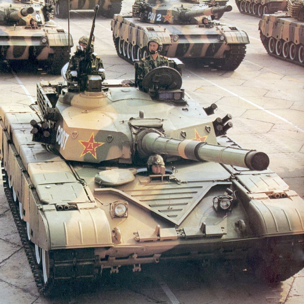 Type 98 tanks on parade in China.
