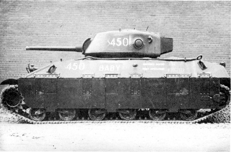 The assault tank during evalutation.
