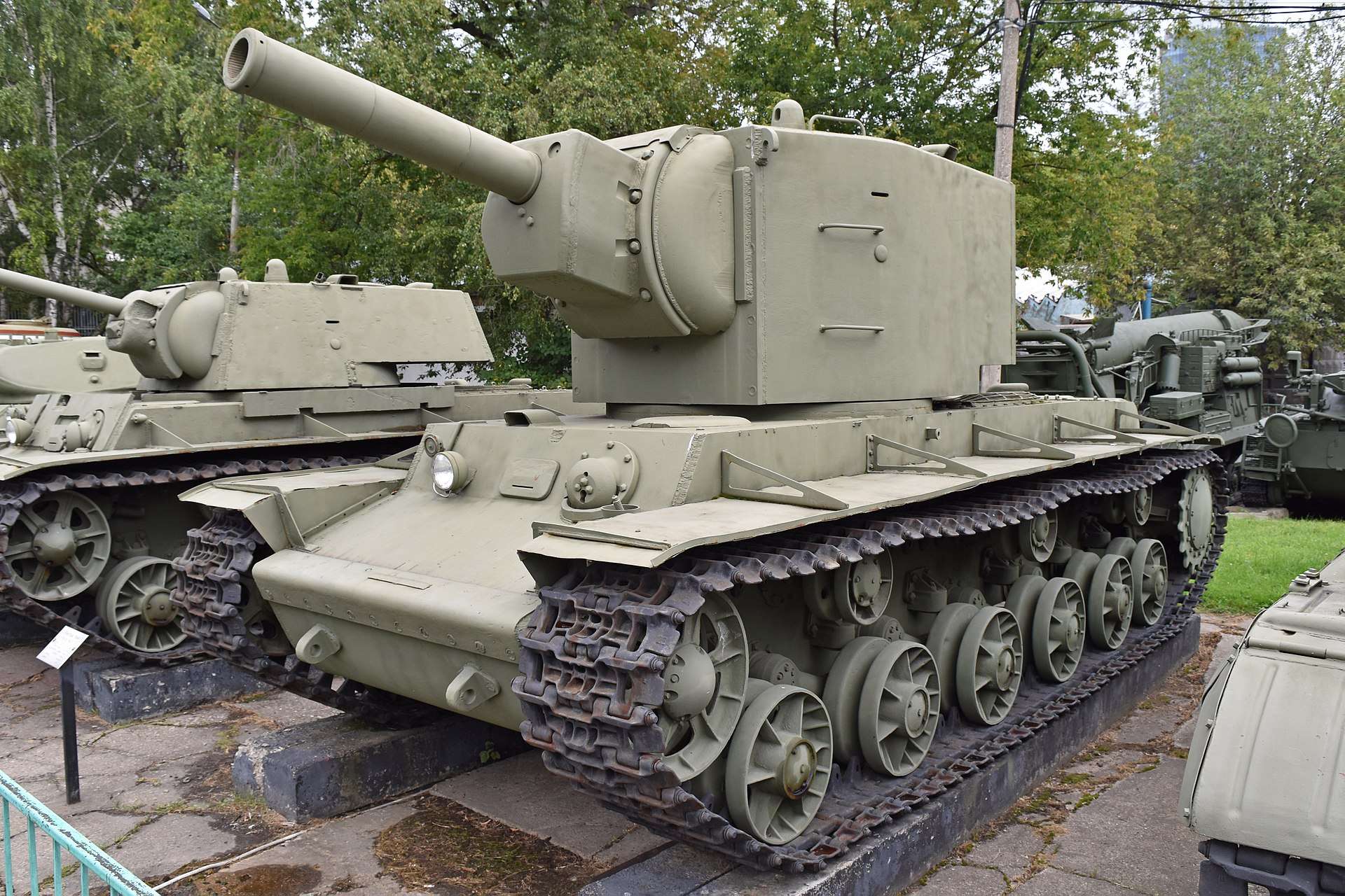 The KV-2 heavy tank.