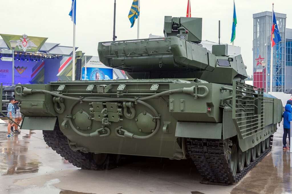 The rear of the T-14 Armata.