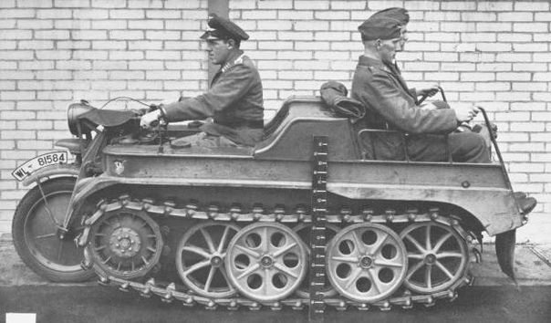 Kettenkrad with two passengers.