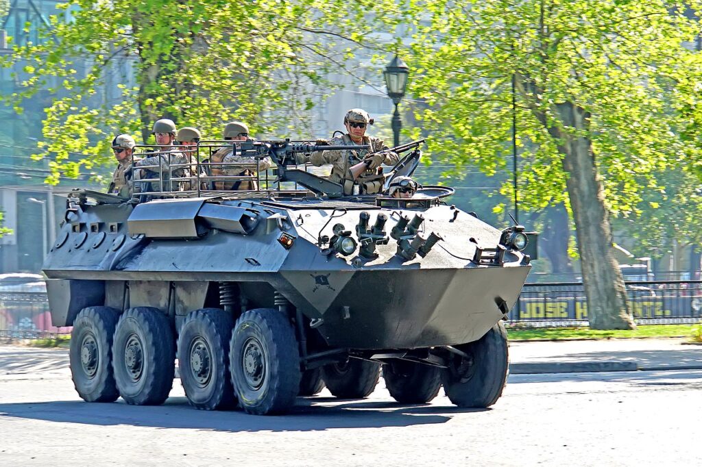 8x8 Piranha armored vehicle.