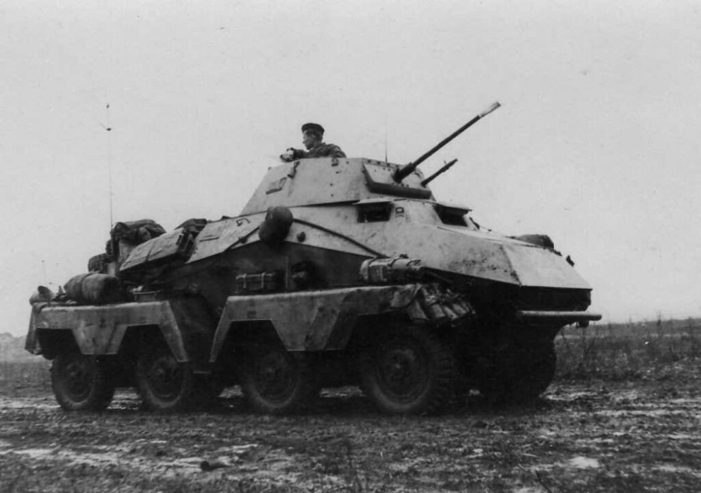A Sd.Kfz.231 (8-rad) armored car.