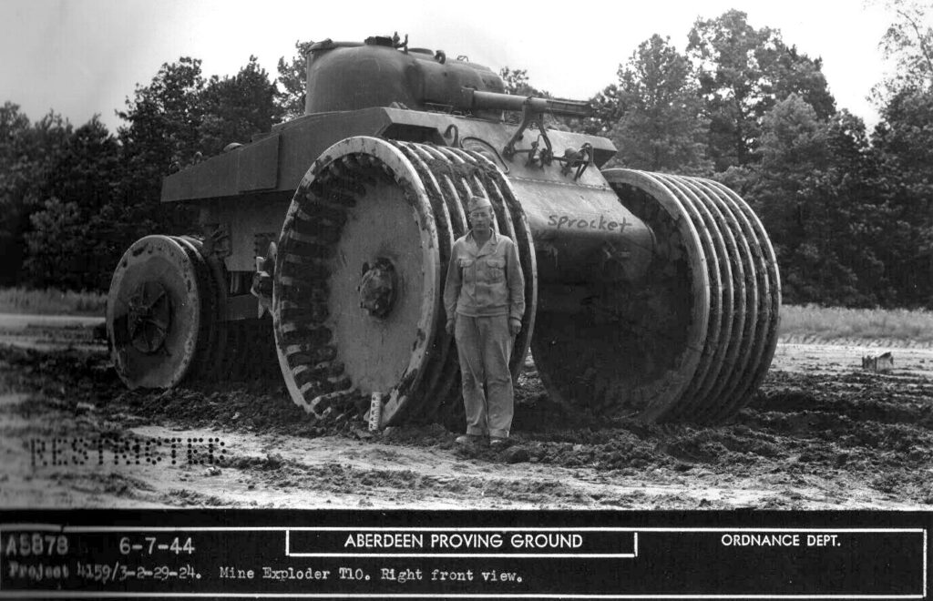 T10 Mine Exploder based on the Sherman.