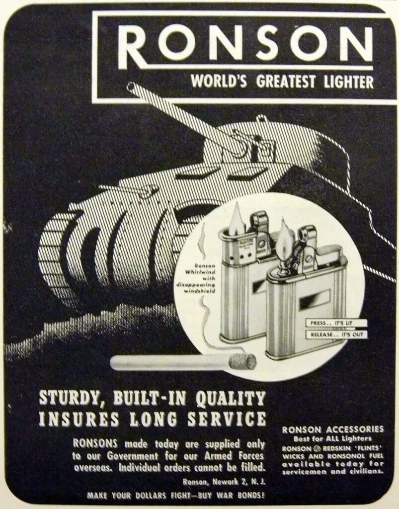 Ronson advert from 1944.