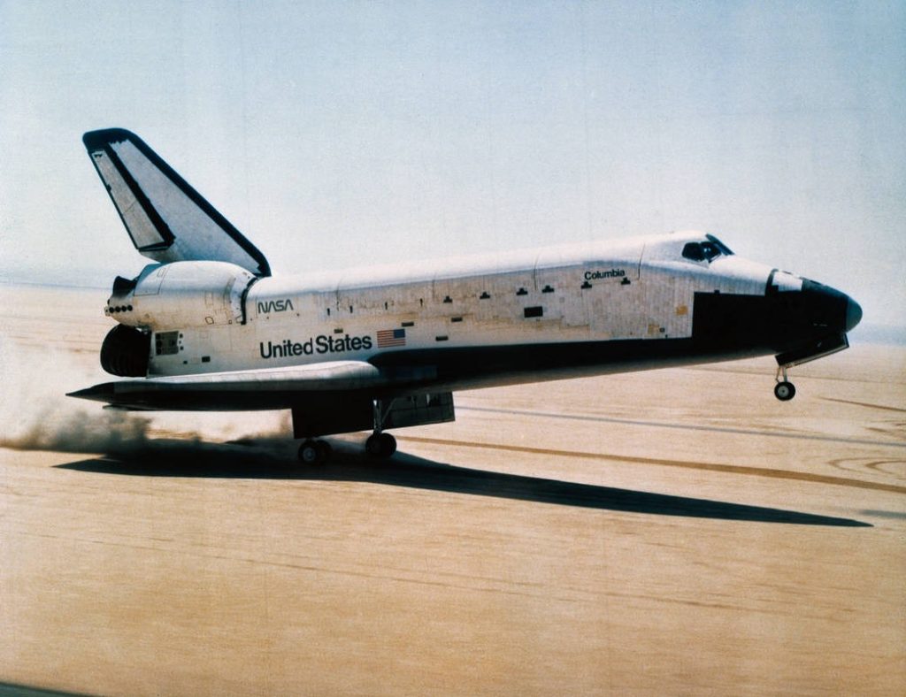 Space Shuttle Columbia landing.