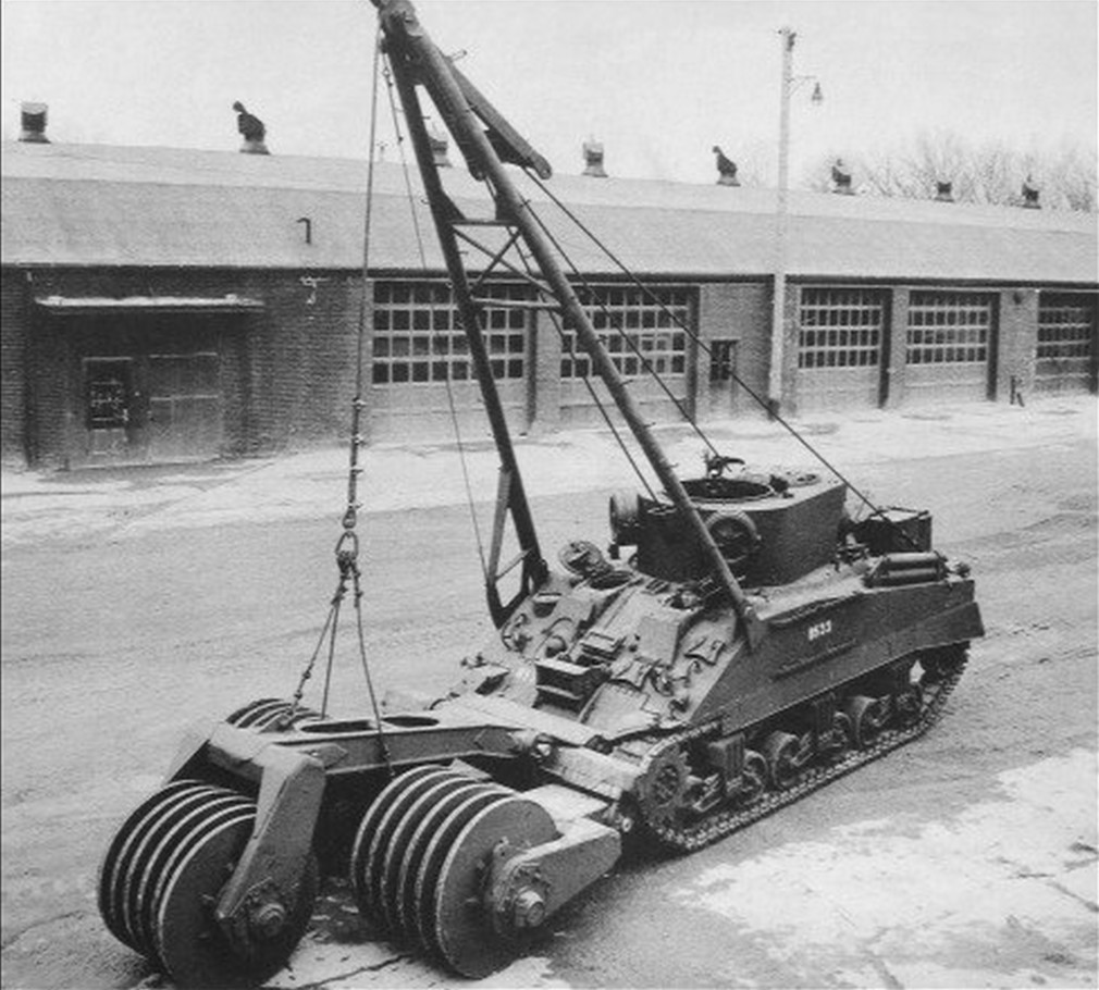 T1E1 on an M32 for mine clearing.