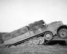 Sd.Kfz. 9 driving out of a ditch.